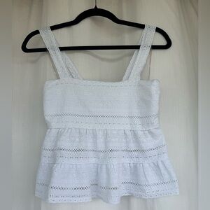 Aeropostale white eyelet breezy summer top Size S